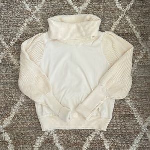 Cowlneck cream sweater from Free People. Brand Dolan. Size XS.